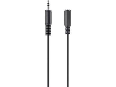 Belkin F3Y112bf3M-P Jackplug Audio Aansluitkabel [1x Jackplug female 3,5 mm - 1x Jackplug male 3,5 mm] 3.00 m Zwart