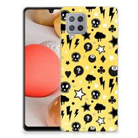 Silicone Back Case Samsung Galaxy A42 Punk Geel - thumbnail