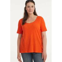 ESPRIT Curvy gemêleerd T-shirt rood