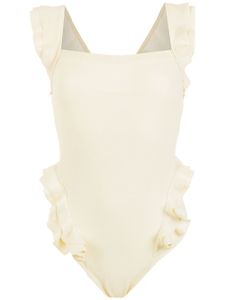 Clube Bossa maillot de bain Maiô Barbette à volants - Blanc