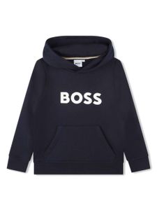 BOSS Kidswear hoodie en coton à logo imprimé - Bleu