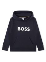 BOSS Kidswear hoodie en coton à logo imprimé - Bleu