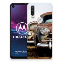Motorola One Action Siliconen Hoesje met foto Vintage Auto