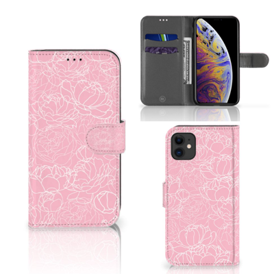 Apple iPhone 11 Hoesje White Flowers Apple iPhone 11 Hoesje White Flowers