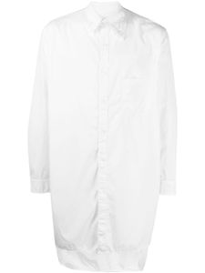 Yohji Yamamoto chemise en coton à col contrastant - Blanc