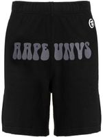 AAPE BY *A BATHING APE® short de sport en coton à logo brodé - Noir - thumbnail