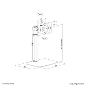 Neomounts FPMA-D865BLACK Monitor-tafelbeugel 1-voudig 25,4 cm (10) - 81,3 cm (32) Zwart Zwenkbaar, Roteerbaar, Kantelbaar, Staand