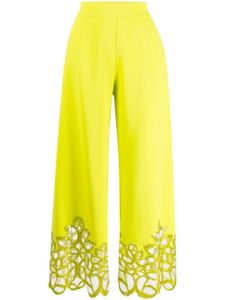 Elie Saab pantalon court à détails brodés - Vert