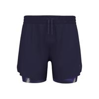 Odlo Zeroweight Print 5-in-2-in-1 shorts, hardloopkleding, eclipse hardloopshorts, donkerblauw, S