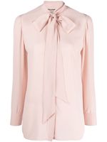 Gucci self tie-neck silk blouse - Rose