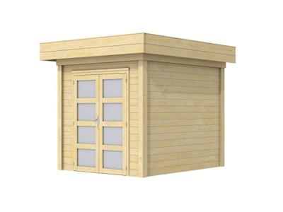 Moderne Blokhut Kolibri 250x250 cm, 28 mm dikke wanden Moderne Blokhut Kolibri 250x250 cm, 28 mm dikke wanden