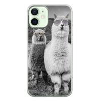 iPhone 12 mini siliconen telefoonhoesje - Llama hipster