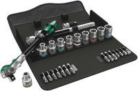 Wera 8100 SC 6 Zyklop Speed-ratelset, 1/2"-aandrijving, metrisch , 28 -delig - 1 stuk(s) - 05004076001