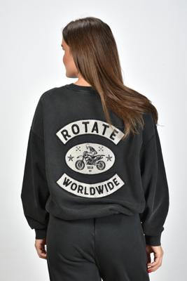 Rotate trui Enzyme Sweat Crewneck 112086100 black Rotate trui Enzyme Sweat Crewneck 112086100 black