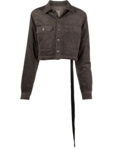 Rick Owens DRKSHDW veste crop en velours côtelé - Gris