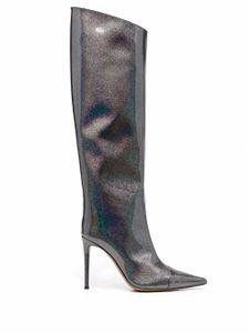 Alexandre Vauthier bottes à effet iridescent - Argent