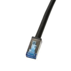 LogiLink CQ7083S RJ45 Netwerkkabel, patchkabel CAT 6A S/FTP 7.50 m Zwart Afgeschermd, UV-bestendig, Oliebestendig 1 stuk(s)