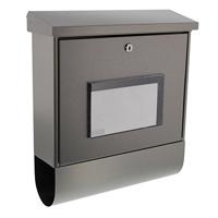 Burg-Wächter 75310 Malaga 4400 Ni Zonne-Brievenbus Met Krantenrol, Eu-Norm En 13724, Met 2 Sleutels, Roestvrij Staal