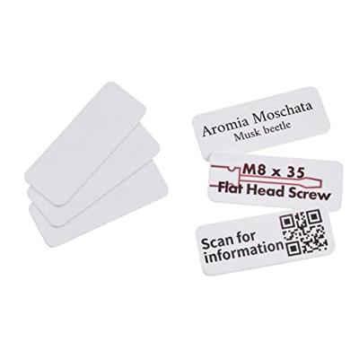 COLOP e-Mark zelfklevende plastic labels 45 x 18 mm, voor bedrukking met de e-mark, 1 verpakking = 50 stuks, 156478, wit