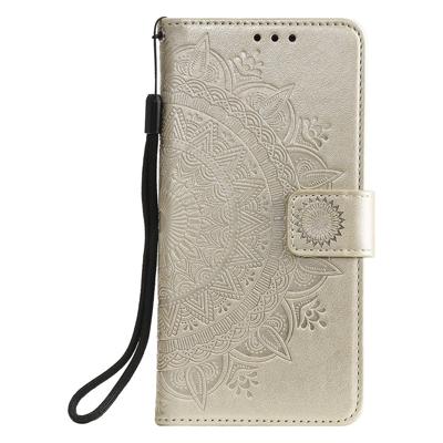 Shop4 - iPhone 12 Pro Hoesje - Wallet Case Mandala Patroon Goud