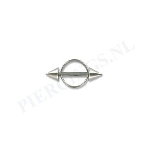 Tepelpiercing shield spikes XS