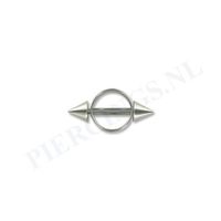 Tepelpiercing shield spikes XS - thumbnail