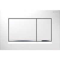 Geberit Sigma30 bedieningplaat, 2-toets spoeling frontbediening voor toilet 24.6x16.4cm wit 115.883.KJ.1