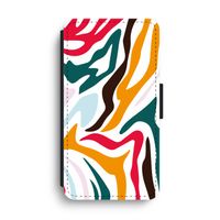 Colored Zebra: iPhone XS Max Flip Hoesje - thumbnail