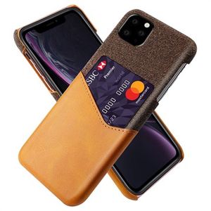 KSQ iPhone 11 Pro Max Hoesje met Kaartvak - Koffie