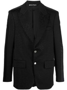 Palm Angels blazer boutonné à motif en jacquard - Noir