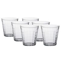 6x Drinkglazen/waterglazen transparant Prisme 220 ml   -