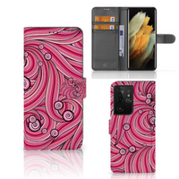 Samsung Galaxy S21 Ultra Hoesje Swirl Pink - thumbnail