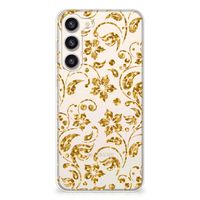 Samsung Galaxy S23 Plus TPU Case Gouden Bloemen - thumbnail