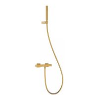 Douchekraan Tres Slim | Opbouw | Mengkraan | 1-weg | hoh 15 cm | 1-knop | Vierkant | 24k Goud mat