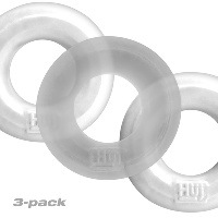 Hunkyjunk Huj3 - Cockring 3-pack - White Ice / Clear Ice