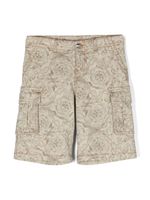 Versace Kids short cargo en jean à imprimé Barocco - Tons neutres - thumbnail