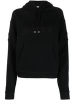 Saint Laurent hoodie en coton à logo brodé - Noir