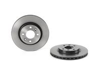 Remschijf COATED DISC LINE BREMBO, Remschijftype: Binnen geventileerd: , u.a. für Renault, Dacia, Nissan, Lada