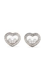 Chopard puces d'oreille Happy Diamonds Icons en or blanc 18ct - Argent