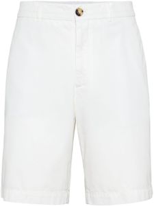 Brunello Cucinelli bermuda à taille haute - Blanc