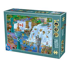 Cartoon Niagara Falls Puzzel 1000 Stukjes