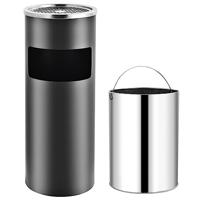Asbak/prullenbak Hotel 30 L staal grijs