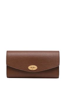 Mulberry porte-monnaie en cuir grainé - Marron