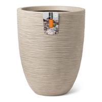 Capi Capi Plantenbak Waste Rib elegant laag 34x46 cm terrazzo beige