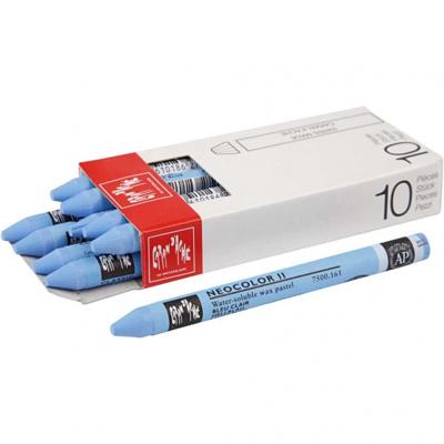 Caran d'Ache waskrijt Neocolor II lichtblauw 10 stuks Caran d'Ache waskrijt Neocolor II lichtblauw 10 stuks