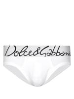 Dolce & Gabbana Slip met logoband - Wit