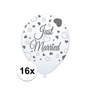 2x Just Married ballonnen 8st.