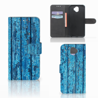 Wiko Wim Book Style Case Wood Blue