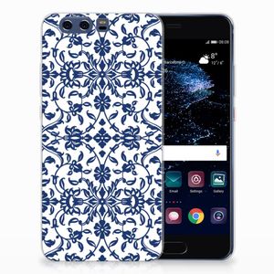 Huawei P10 Plus TPU Case Flower Blue