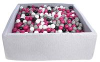 Viking Choice  Vierkante ballenbak 120x120 cm met 1200 ballen zwart, wit, paars & grijs